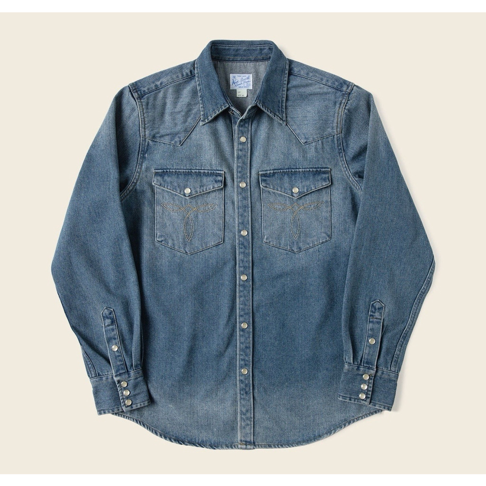 1950s Slub Denim Western Shirt Non Stock Mfg. Co. M